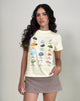 Image of Saki Tee in Buttermilk Healing Stone Horoscope Print