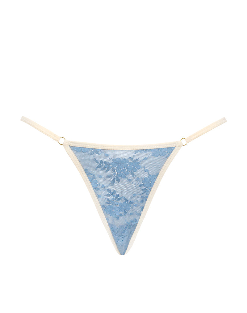 Image of Sarua Thong in Blue Mesh with Ivory Binding