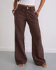 Image of Saucy Trousers in Linen Deep Mahogany