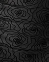 mesh black abstract flower flock