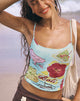 Image of Solay Cami Top in Bali Blue
