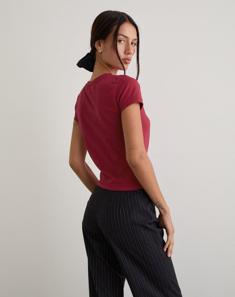 Image of Sutin Tee in Adrenaline Red