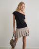 Image of Tarja Mini Skirt in Beige with Polka Pinstripe