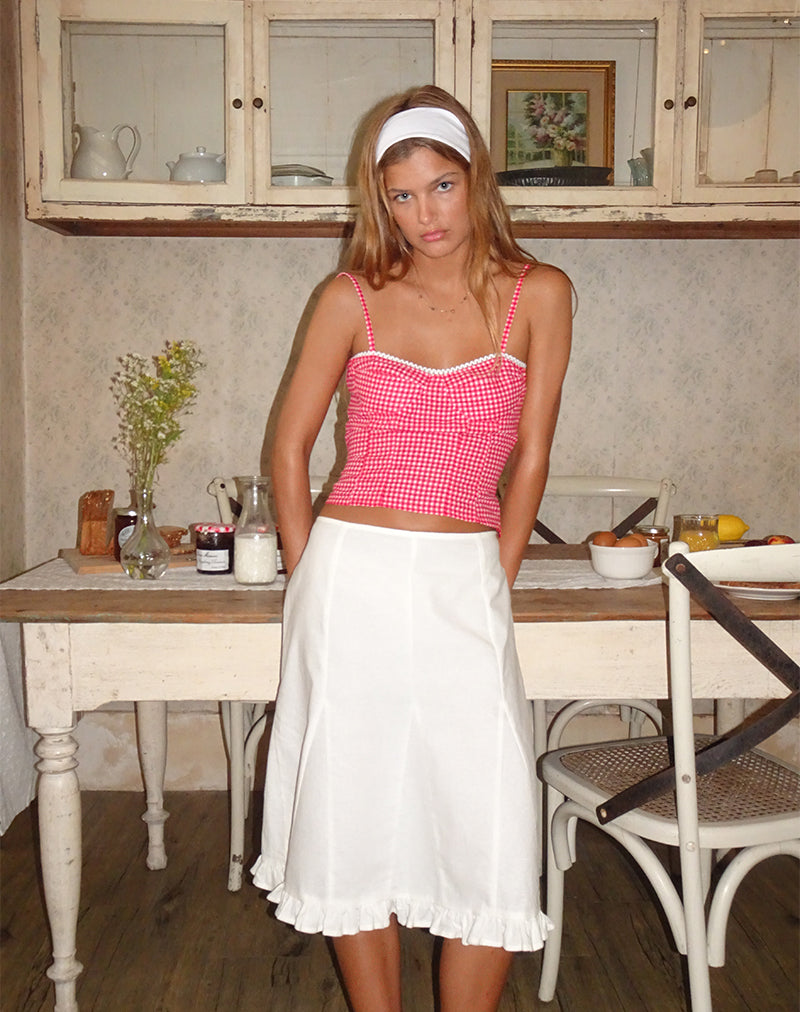 A white linen skirt best sale