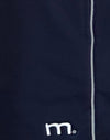 Navy with White Piping with M Emb