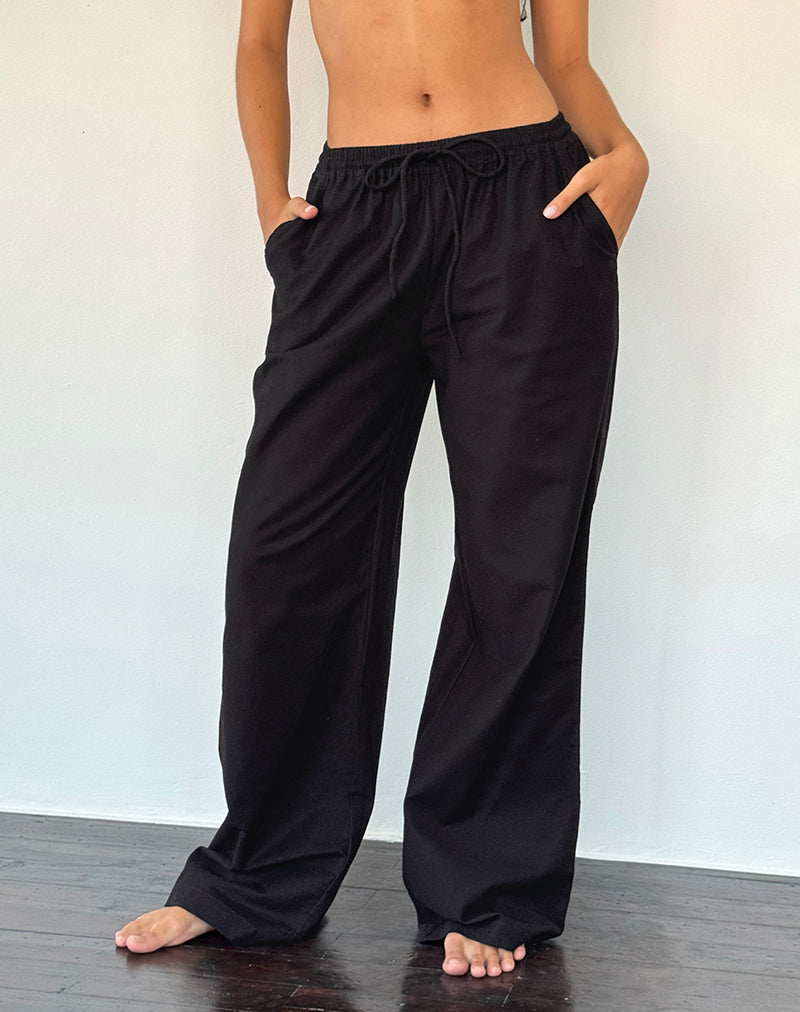 Wasic Wide Leg Trouser in Black - Main Image