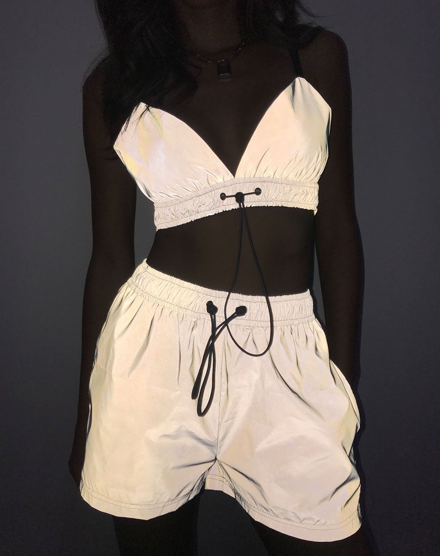 Image of Aruna Short in Reflective Silver