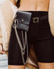 Image of Bike Short in Velvet Sheer Stripe Black X Princess Polly