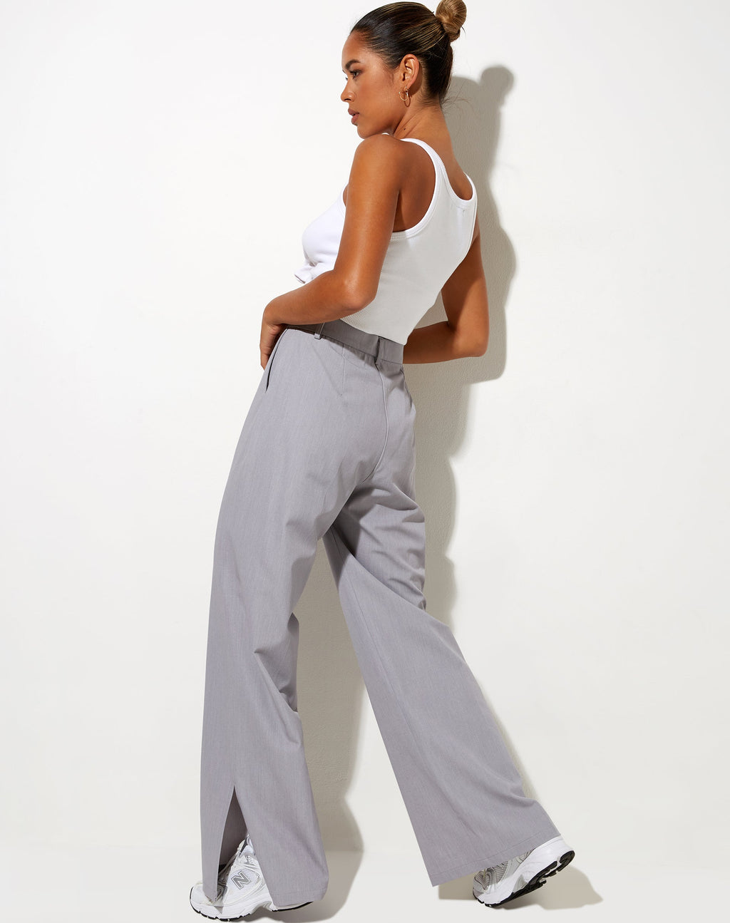 Abby Trouser in Silver Grey