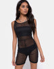 Image of Acro Unitard in Black Fishnet