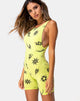 Image of Acro unitard in Green with Tribal Repeat