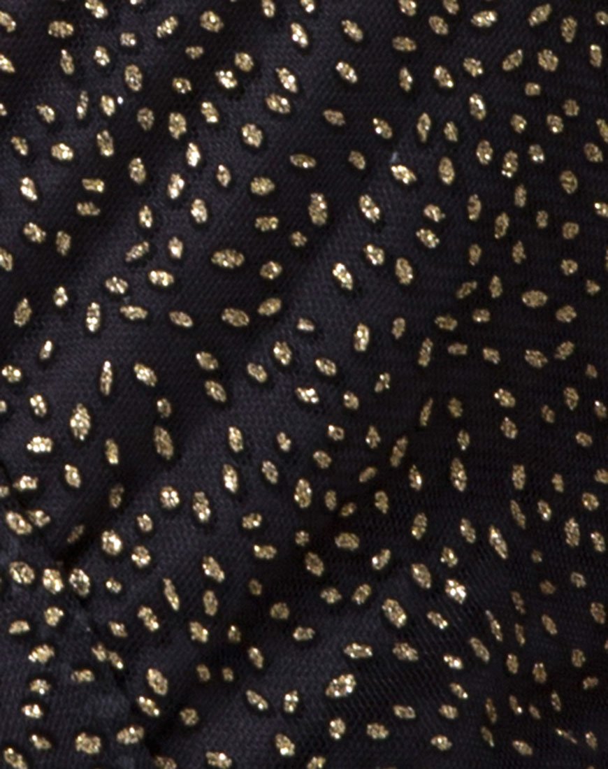 Image of Adela Bodice in Glitter Net Animal Black