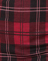 Image of Ajuste Bodycon Dress in Plaid Red