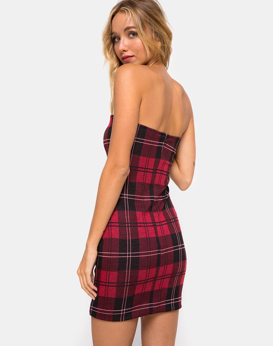 Tartan cheap bodycon dress