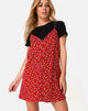Image of Akina Dress in Falling For You Floral Red