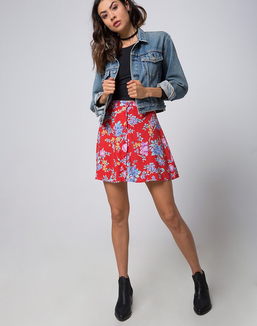 Plaid skater skirt vintage top