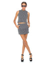 Image of Motel Annie Leigh Check Mini Skirt in Black and Cream