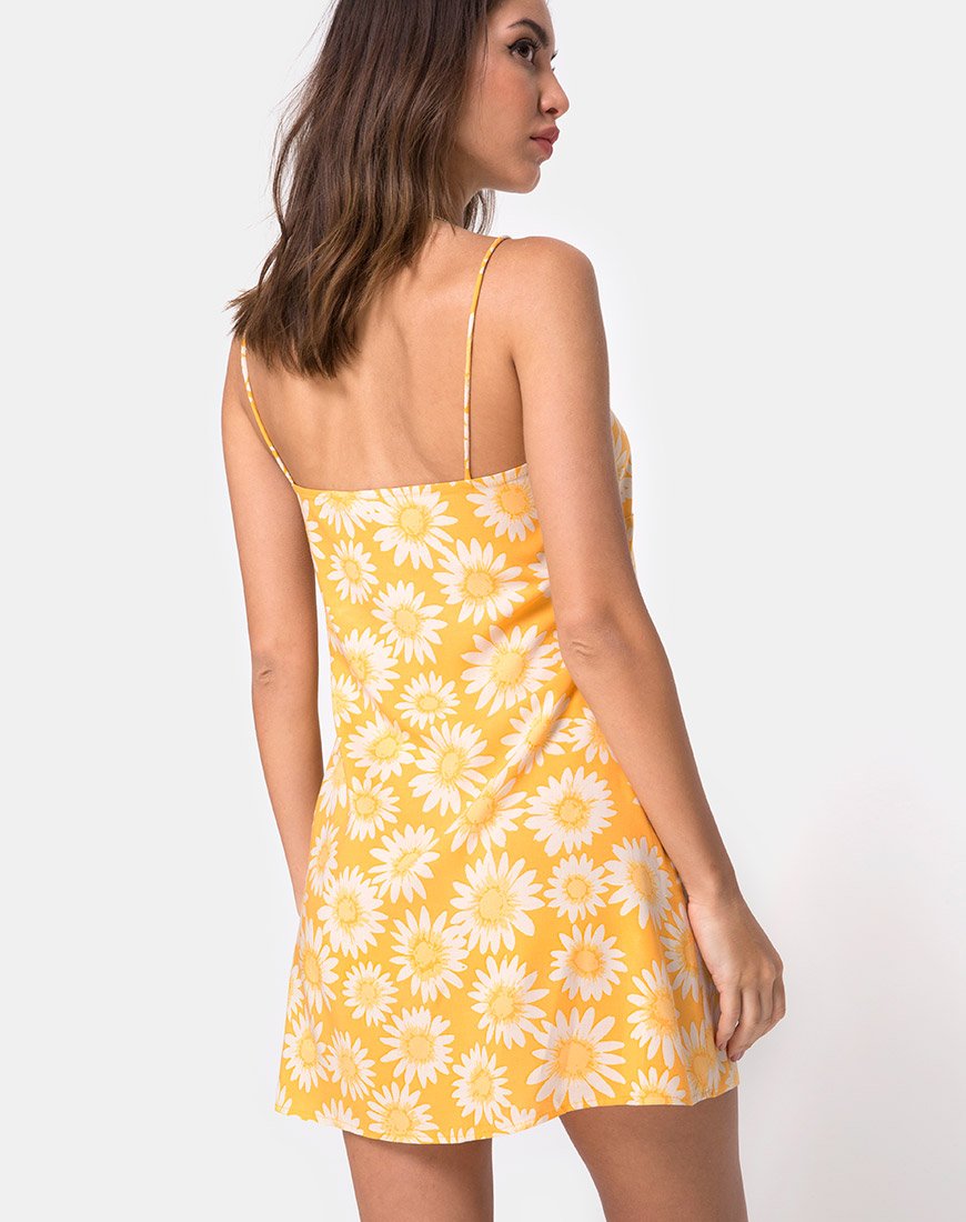 Image of Auvaly Slip Dress in Sunkissed Floral Yellow