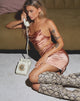 Image of Baila Crop Top in Satin Rose Gold