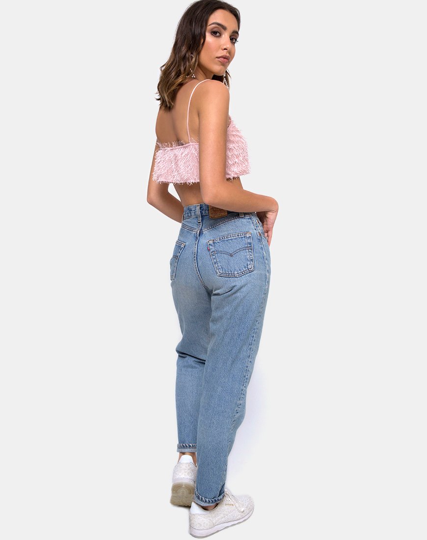 Image of Balien Crop Top in Fringe Sugar Pink
