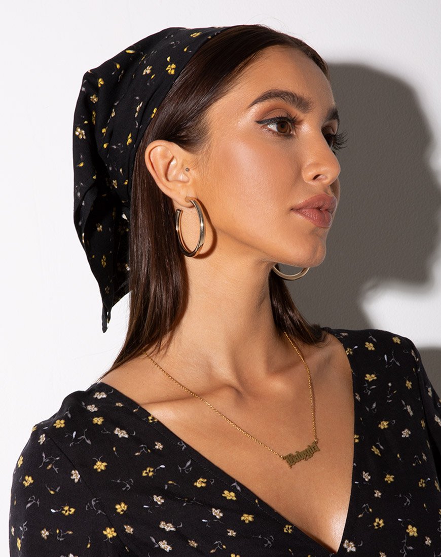 Image of Bandana in Pretty Petal Black