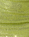 Drape Sequin Lime Green