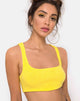 Image of Berries Crop Top in Rib Knit Yellow
