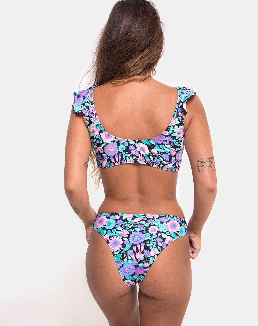 Image of Bev Bikini Top in Illuminated Floral