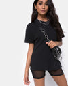 Image of Bike Short in Black Fishnet