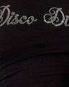 Crepe Black Hotfix Diamante