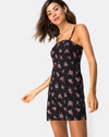Image of Boyasly Mini Dress in Sohey Rose Black