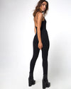 Image of Caspian Unitard in Black Clasp Gold