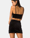 Image of Cheri Split Skirt in Diamante Black