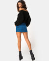 Image of Saray Off The Shoulder Jumper in Black Knit