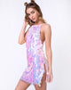Image of Colete Slip Dress in Opal Unicorn Sequin Pink