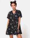 Image of Crosena Swing Dress in Small Celestial Black X Princess Polly