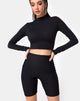 Image of Cycle Short in Black Horizontal Stripe