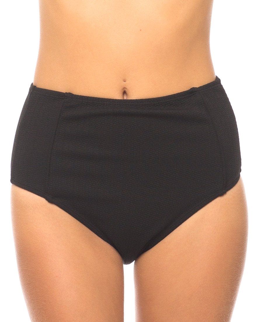 Image of Daisy High Waisted Bikini Bottom in Black