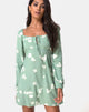 Image of Danila Dress in Mono Flower Green
