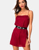 Image of Datista Slip Dress in Satin Cheetah Raspberry