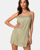 Image of Datista Slip Dress in Satin Ditsy Rose Sage