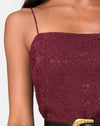 Satin Cheetah Burgundy