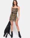 Image of Datista Slip Dress in Zips Zebra Brown