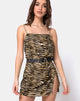 Image of Datista Slip Dress in Zips Zebra Brown