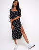 Image of Deloya Midi Dress in 80s Polka Black