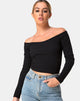 Image of Devora Top in Black Rib