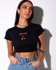 Image of Doga Crop Top in Black Cherry Embro