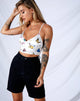 Image of Veila Crop Top in Cream Butterfly