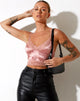 Image of Dyrana Crop Top in Rose Flock Pale Pink