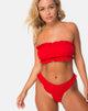 Image of Effie Bikini Top in Red Rib